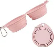 Portable Water Bowl for Dog - 2 in 1 Food and Water Bowl - Food Feeder Dish, Treat Container, Pet Supplies for Traveling Camping Walking Hiking