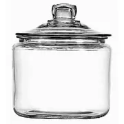 Anchor Hocking 3L Heritage Glass Jar Kitchen Food Container Organiser w/ Lid CLR