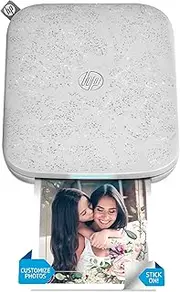 HP Sprocket 3x4 Inch Instant Smartphone Photo Printer - Portable Color Wireless Mobile Printer - Zink Sticky-Back Photos - Print from Compatible iOS & Android Devices with Bluetooth w/the Creative App
