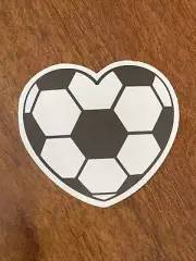 Soccer Heart Futbol World Cup Sticker - Decal Sticker Hydroflask Laptop