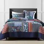 Cotton Patchwork Bedspread Coverlet Set King Super King Bed 250x270cm Maddison