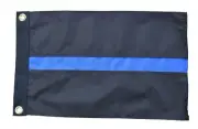 US Flag Factory 12"x18" Thin Blue Line Flag