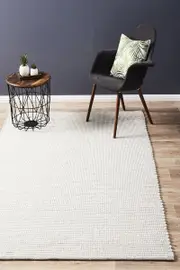 Abode Rug Culture Grey & White Handmade Felted Wool Scandi Rug
