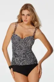 MIRACLESUIT RIALTO MIRACLE 2 PCE TANKINI SWIM SUIT BATHING SWIMMING COSTUME