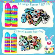 YANGTE - 24 EASTER EGG AND PULL - BACK RACING CAR BASKET STUFFERS