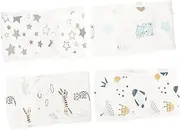 ERINGOGO 4 pcs Newborn Navel Belt Adjustable Cartoon Belly Button Bands for Soft Breathable Comfortable Skin Friendly Design for Delicate Skin