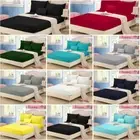 Ultra Soft Deep Fitted Sheet Set Pillowcases Double Queen King Super King Size