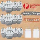 20W USB Type C Power Adapter Fast Charger Cube Block For iPhone iPad Android Lot