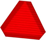 Slow Moving Vehicle Sign Slow Sign Warning Triangle Replacement High Brightness Reflective High Visibility for Tractor, Red
