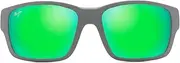 [Maui Jim] Men's Mangroves Sunglasses, Matte Dark Grey with Light Grey Interior