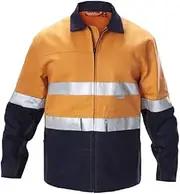 [Hard Yakka] Men's Core Hi-Visibility 2 Tone Taped Cotton Drill Jacket