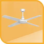 Krear 52" Ceiling Fan Wooden Blades Fans with Remote Control Timer 6 Speed White For Living Room