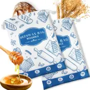2-Pack Beeswax Bread Bags for Homemade Bread，Reusable Sourdough Storage Bags ...