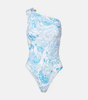 [Versace] Versace Safety Pin Underwater Barocco swimsuit AU 8 blue