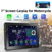 7 Inch Portable Motorcycle GPS Navigation Waterproof Carplay Screen Display Wireless Android Auto Motorcycle Monitor Black