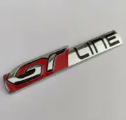 GT Line Silver Red Black Metal Badge Sticker for Renault Kadjar Zoe Koleos Car