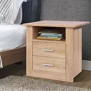 [ALFORDSON] Bedside Table Wooden Nightstand Cabinet 52 x 40 x 54 cm Storage Drawer Shelves Vintage Bedroom Sofa Side Table