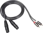 Angoily M Dual Male to Dual Male Audio Adapter Cable Signal Patch Headphone Converter