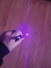 Purple Laser Pointer Pen. Large 6 inch size. Uses 2x AAA, Not Small batt. USA