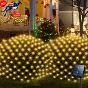 Solar Net Lights 9.8ft x 6.6ft 200 LEDs Waterproof Outdoor Christmas Warm White