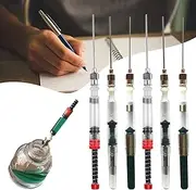 Fountain Pen Ink Cartridges Converter Fountain Pen Ink Syringe Device Tool Fountain Pen Ink Syringe Filler Ink Filling Syringe Converter Blunt Needle Tip for Ink, 6 Pieces