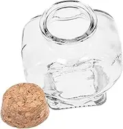 Wishing Bottle Heart Shaped Glass Container with Cork Clear Decorative Drift Bottle for DIY Crafts Wedding Favors Unique Storing Objects