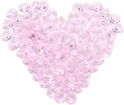 uxcell 100-Pack Octagon Beads, Pink Crystal Suncatcher Beads Prisms Shiny Glass Pendants Beads for Light Lamp Hanging/Jewelry Making/Wedding Decoration DIY Chandelier Beads [0.55"]
