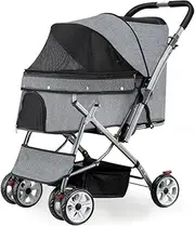 Pet Stroller Folding Dog Stroller Outdoor Stroller Dog Walking Stroller Outdoor Pet Stroller