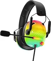 SENZER SG500 Gaming Headset for PS5 PS4 Xbox, Surround Sound with Noise Canceling Microphone - Detachable Memory Foam Ear Pads Portable Foldable Headphones PC Switch Gradient Gradient Yellow