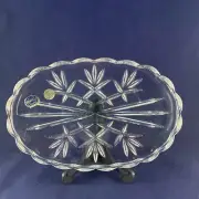 Bohemia Crystal Bread Serving Plate Czech Republic 24% Lead