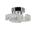 Vienna Chrome LED Crystal Semi Flush Mount Ceiling Light Fixture/Chandelier