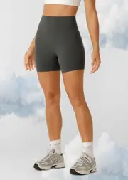[Lorna Jane] Liberty 14cm Bike Shorts in Grey, Size - Small S Titanium