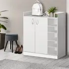 Shoe Cabinet Shoes Storage Rack 21 Pairs White Organiser Shelf Cupboard