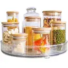 1PCS 9 Inch Spice Rack Organizer, 360 Degree Rotating Round,plastic