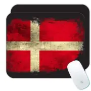 Gift Mousepad : Denmark Distressed Flag Vintage Danish Expat Country