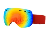 02 Outdoor Snow Blind Ski Goggles Windproof Sand Climbing Goggles (Red)