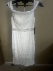NWT Jodi Kristoffer Off-White Ivory lace dress, Juniors, 9