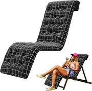 Outdoor Lounger Cushions, Sun Lounger Cushion | Elastic Lounger Cushion for Lawn Furniture | Thick Chair Seat Cushions, Outdoor Recliner Cushions for