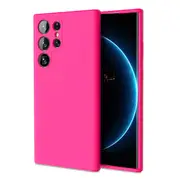ZUSLAB Galaxy S24 Ultra 5G Case Nano Silicone Shockproof Gel Rubber Bumper Protective Cover for Samsung (2024) - Hot Pink