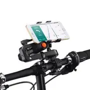 360?&amp;deg; Rotation 2in1 Bicycle Cell Phone Holder Multifunctions Flashlight Holder Phone Clip 23 GREEN