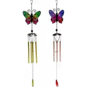 Wind Chime - Mosaic Glass & Metal Butterfly