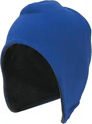 [X AUTOHAUX] Cycling Hat Keep Warm Ear Protection Hard Hat Liner Polar Fleece Fabric Blue 27x30cm One Size 1 Pcs