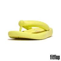 在飛比找momo購物網優惠-【FitFlop】D-LUXE 軟墊皮革夾涼鞋-女(檸檬綠