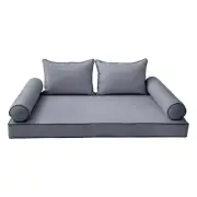 *COVER ONLY*-Style 4 Daybed Mattress Bolster Pillow Contrast Pipe Twin-AD001