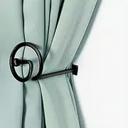 Elifel Metal Curtain Holdbacks, Set of 2, Small, Black, Vintage Stylish, for Outdoor, Bedroom, Livingroom, Office