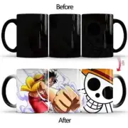 New ONE PIECE Magic Color Changing Mug Teacup Unique Ceramic Coffee Cup E