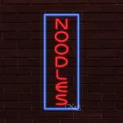 NEW "NOODLES" w/BORDER VERTICAL 30x12x1 INCH LED FLEX WINDOW INDOOR SIGN 31600