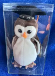 Rare Vintage 1997 TY Beanie Babies Wise Owl with Tag Errors