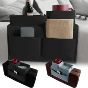 Couch Cup Holder Tray Silicone Sofa Armrest Tray with Side Pockets Anti StHPm