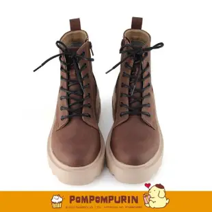 【Paidal】Pompompurin 布丁狗齒輪鞋鬆糕鞋短筒靴馬丁靴(咖)